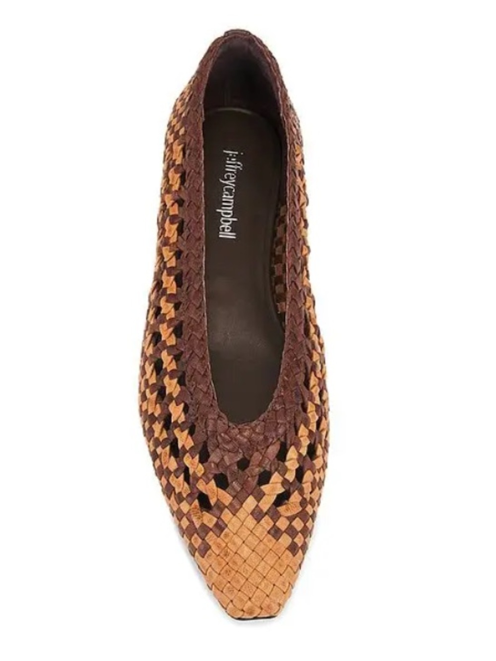 Jefffrey Campbell Cesta Flats Brown Woven shoes ballet Revolve Sz 8